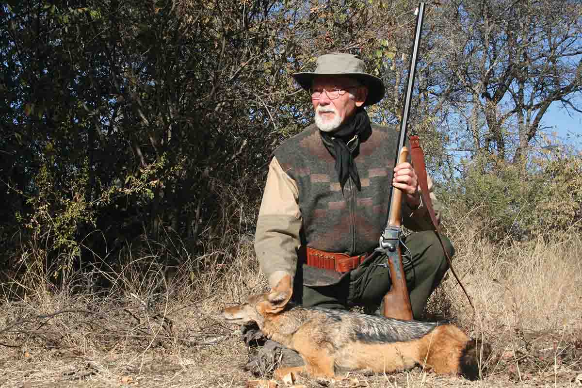 An African jackal collected with the Sharps and black powder.